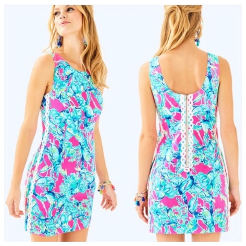 Lilly Pulitzer Mila Shift Lobsters in Love Dress